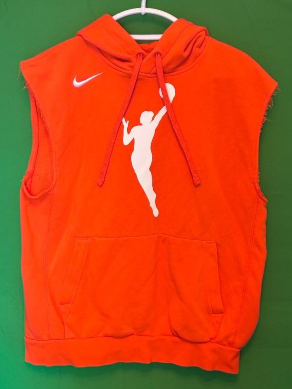 WNBA Nike Fleece Sleeveless Pullover Hoodie Bright Orange Men’s Sm